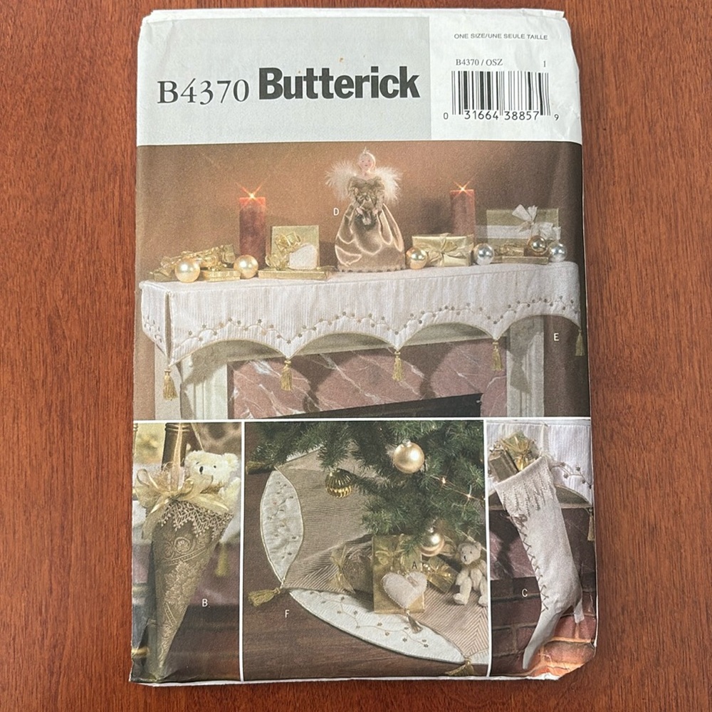 Butterick B4370 Victorian Christmas Decorating Sewing Pattern - NEW - Uncut